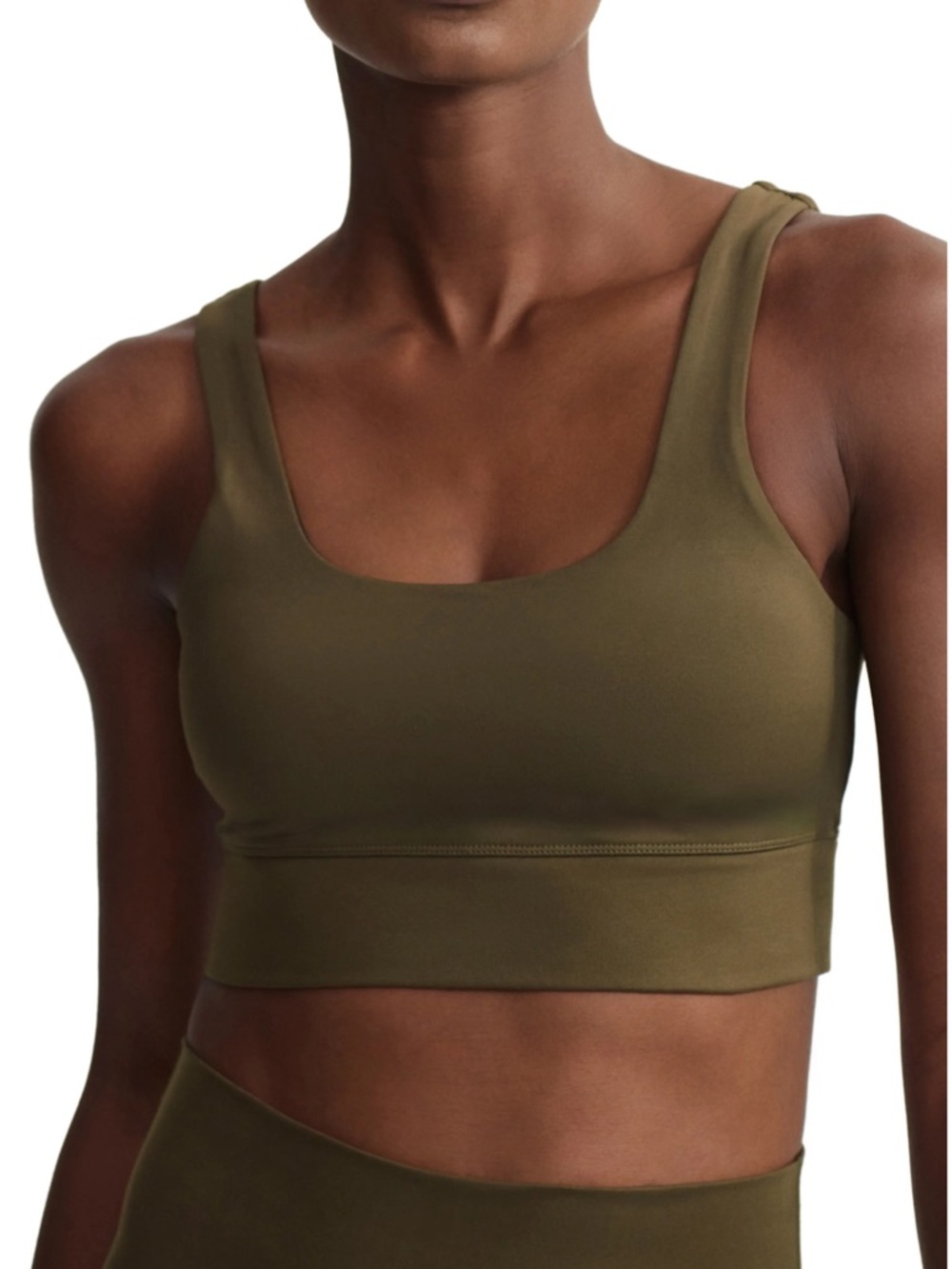 VARLEY 2 PIECE SET: FreeSoft™ High Waist Leggings + Sports Bra — Dark Olive — XS